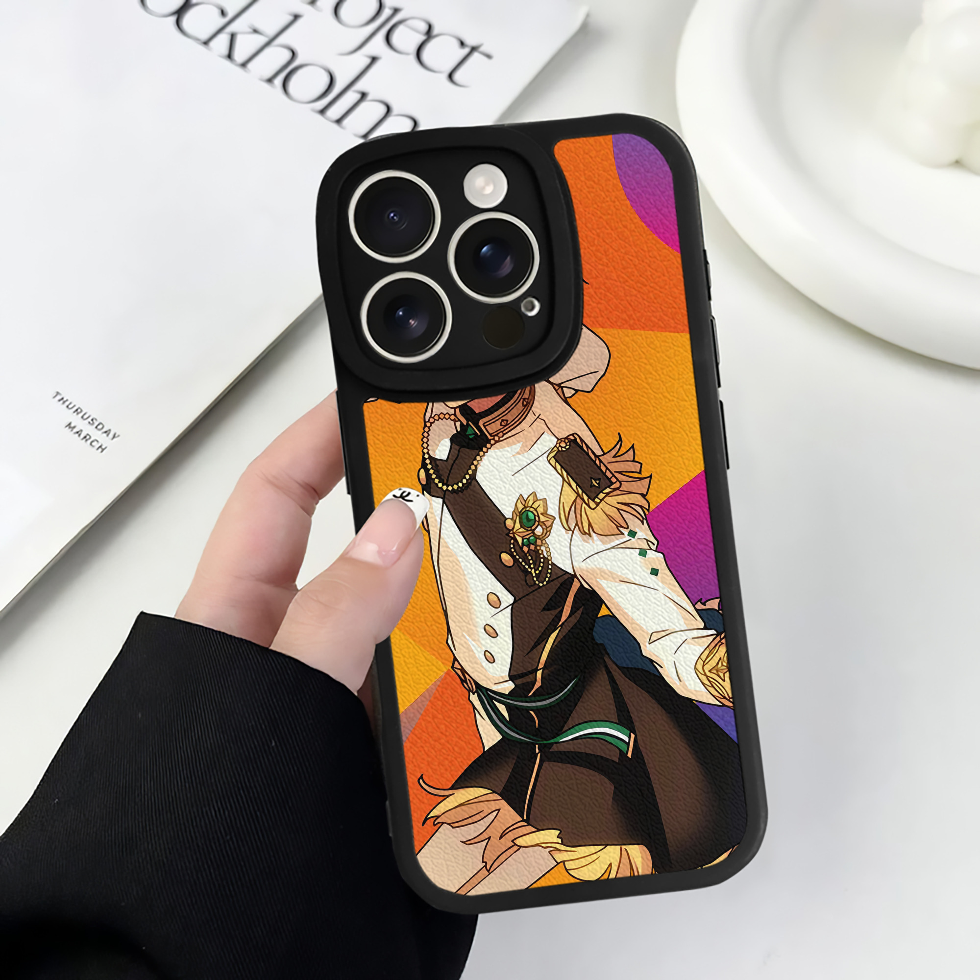 （画像用） あんさんぶるスターズ! Ensemble Stars 【iPhone 16シリーズ対応】シリコンスマホケース（レザー調） 材質：シリコン